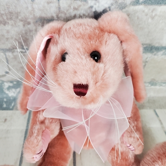 2/$25  Plush Bunny Peachy Rose 6.5" H - Picture 3 of 16